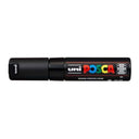 LXINDIA marker uni ball Posca Bold Point Chisel Shaped Marker Pen (Black Ink Pack of 1)