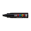 LXINDIA marker uni ball Posca Bold Point Chisel Shaped Marker Pen (Black Ink Pack of 1)