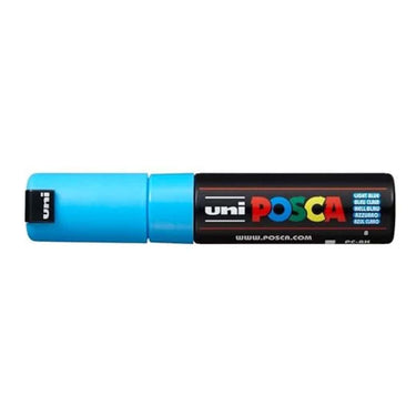 LXINDIA marker uni ball Posca Bold Point Chisel Shaped Marker Pen (Light Blue Ink Pack of 1)