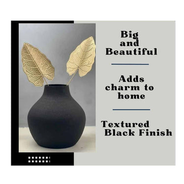 LXINDIA vases Urban Born Flower Vases(Textured Black)