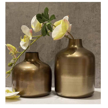 LXINDIA vases Urban Born Metal Flower vase (Brass Antique Finish)