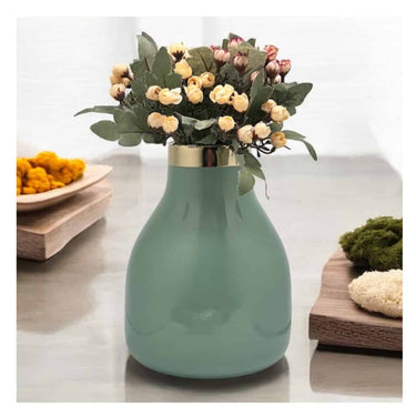 LXINDIA vases Urban Born Metal Flower Vase for Home(Aqua)