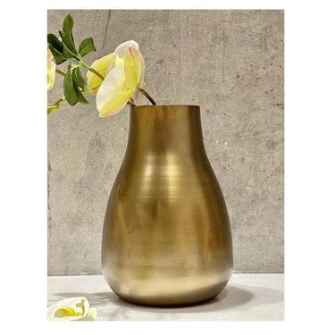 LXINDIA vases Urban Born Metal Flower vase for Home Decor (Aged Brass Antique)