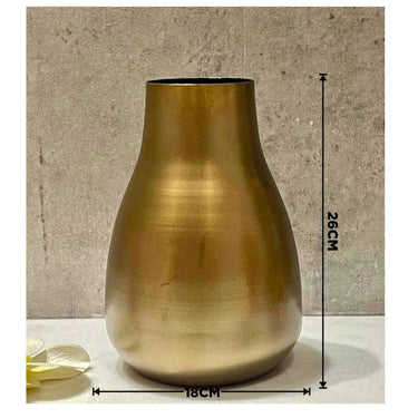 LXINDIA vases Urban Born Metal Flower vase for Home Decor (Aged Brass Antique)