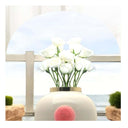 LXINDIA vases Urban Born Metal Flower Vase for Home(White)