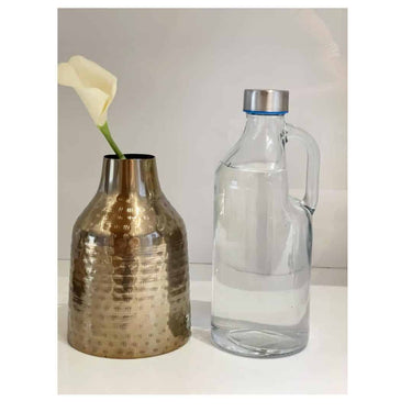 LXINDIA vases Urban Born Metal Flower vase(Shinny Gold)