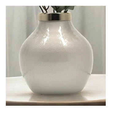 LXINDIA vases Urban Born Metal Flower Vase(White)