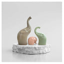 LXINDIA Show Piece URBAN SENSE  Elephant Family Matte Finish Ceramic Figures