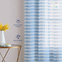 LXINDIA Curtains Urban Space Aari Collection Curtains Set of 2 (Horizontal Blue 5 ft)