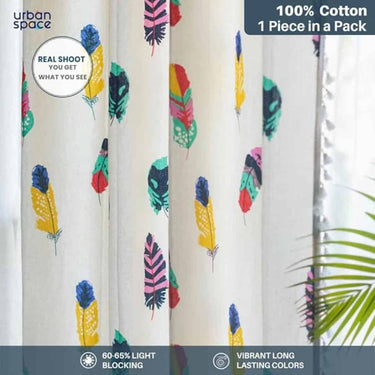 LXINDIA Curtains Urban Space Cotton Curtains for Door 1 Piece Curtain ( 5 feet x 4 feet)