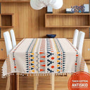 LXINDIA Table Cloth Urban Space Cotton Square Dining Table Cover