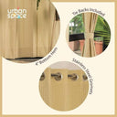 LXINDIA Curtains Urban Space Cotton Waffle Weave Curtain Set of 2 (Beige 5 Feet)