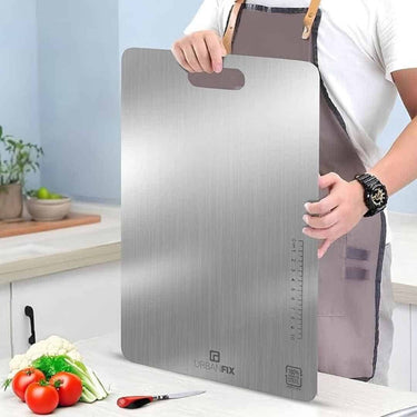 LXINDIA Choping Board UrbanFix Stainless Steel Metal Chopping Board for Kitchen (50X31CM)