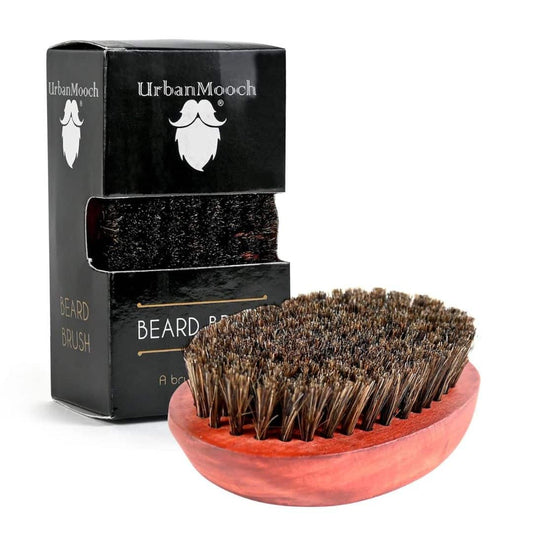 LX INDIA Beard Brush UrbanMooch Premium 100% Boar Bristle Beard Brush Oval