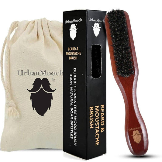 LX INDIA Beard Brush UrbanMooch Premium 100% Boar Bristle Beard Brush Rectangular