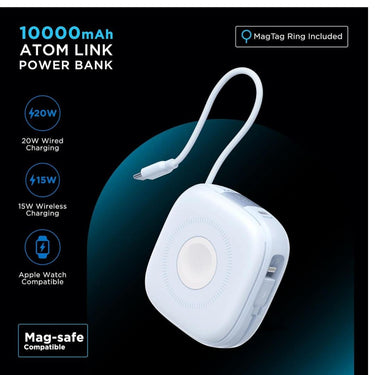 LXINDIA Power Bank URBN 10000mAh Atom Link 5 in1 Magsafe Power Bank