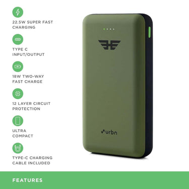 LXINDIA Power Bank URBN 20000 mAh (Camo)