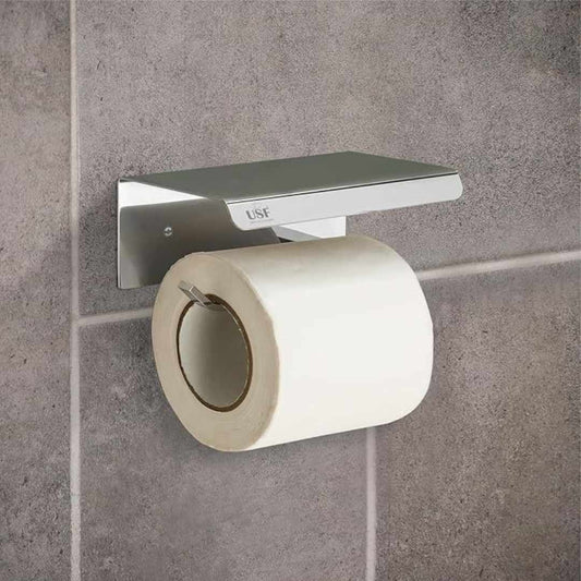 LXINDIA Toilet Paper Dispenser USF Stainless Steel 304 Grade Toilet Paper Holder for Bathroom (Chrome)