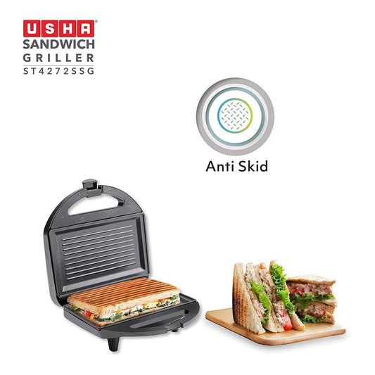 LX INDIA Electric Toaster Usha 750 W ST4272 SSG Non-Stick Food Grade Material Sandwich Griller