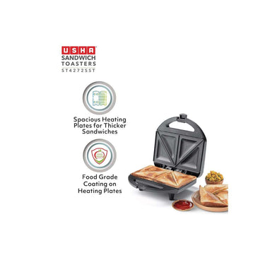 LXINDIA Toaster Usha 750 W ST4272 SST Non Stick Toaster