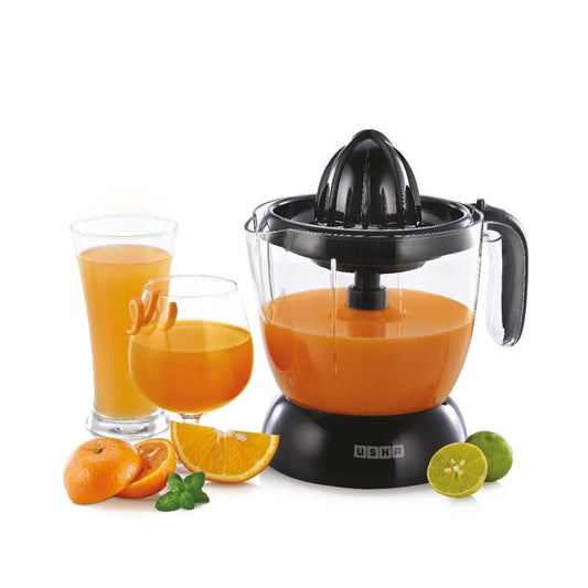 LX INDIA Juice Blender Usha Citrus Press 30 Watt (1.0 L) Juicer 2 two pulp filters (Black)