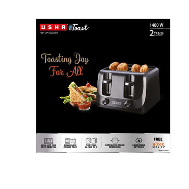 LXINDIA Toaster Usha iToast 4 Slice Pop Up Toaster 1400W