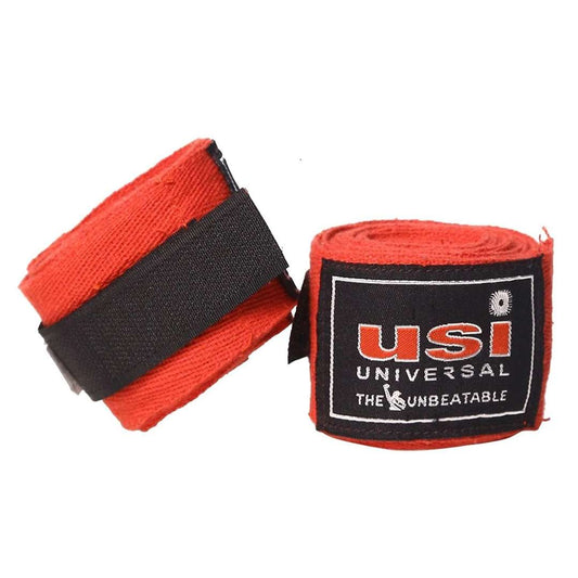 LX INDIA Wrapping Band USI UNIVERSAL Boxing Hand Wraps Pack of 1 Pair Red