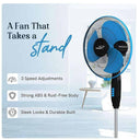 LXINDIA Pedestal fan V Guard Gatimaan Pro HSP N High Speed Pedestal Fan(400mm) Blue Black