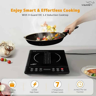 LXINDIA Induction Cooktop V Guard VIC 1.2 1200 Watt Electric Induction Stove