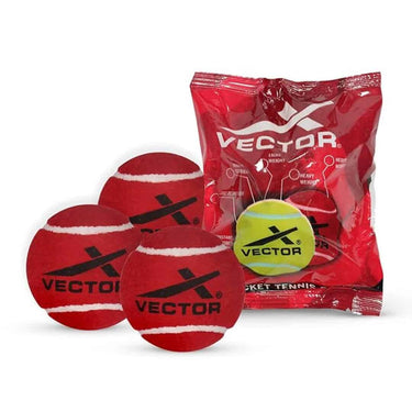 LXINDIA Cricket kit Vector X Cricket Tennis Ball (Heavy) (Standard Heavy Red (Pack of 3))