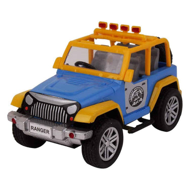 LXINDIA Toys VEERO Ranger Adventure Jeep Pull Back Toy (Blue)