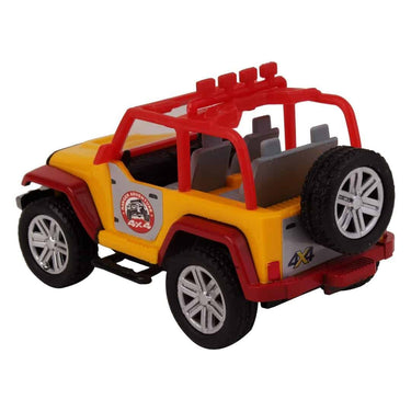 LXINDIA Toys VEERO Ranger Adventure Jeep Pull Back Toy (Yellow)