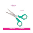 LXINDIA desk essential Vega Compact Scissors (Green)