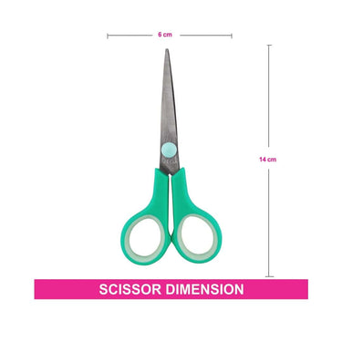 LXINDIA desk essential Vega Compact Scissors (Green)