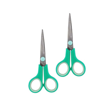 LXINDIA desk essential VEGA Compact Scissors Green (Pack of 2)