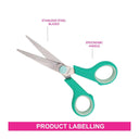 LXINDIA desk essential VEGA Compact Scissors Green (Pack of 2)