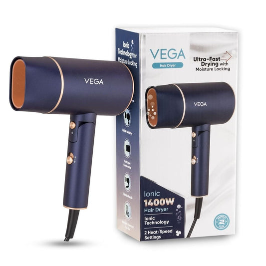 LXINDIA Dryer Vega Ionic 1400W Foldable Hair Dryer (VHDH-35)