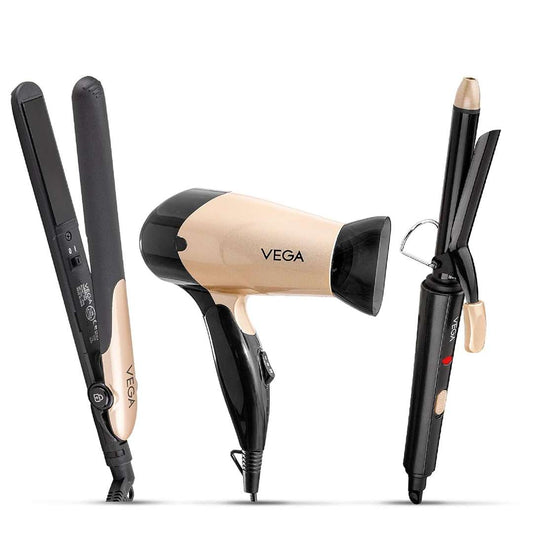 LX INDIA curler Vega Miss Versatile Styling Set Straightener, Curler & Dryer Gift Combo for Women
