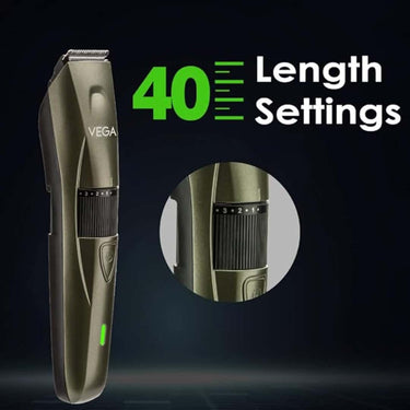 LXINDIA Trimmer Vega P1 Battery Powered Beard Trimmer for Men Cord and Cordless Use ( VHTH 25)