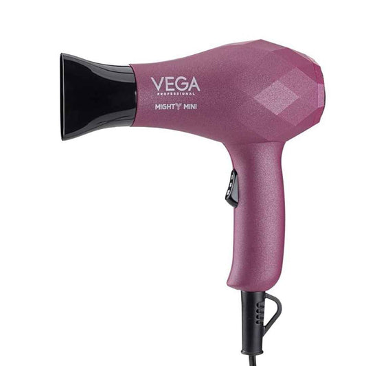 LXINDIA Dryer VEGA PROFESSIONAL Mighty Mini 1000-1200 Watts Hair Dryer, Burgundy (Vpvhd-06)