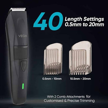 LXINDIA Trimmer Vega Trimmer for Men (2 Comb Attachment Cord and Cordless Use VHTH 38)