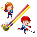 LXINDIA Hockey Kit Verbier Hockey Set for Kids 2 Hockey Sticks 1 Ball Kids (3 to 5 Year) Pack of 1