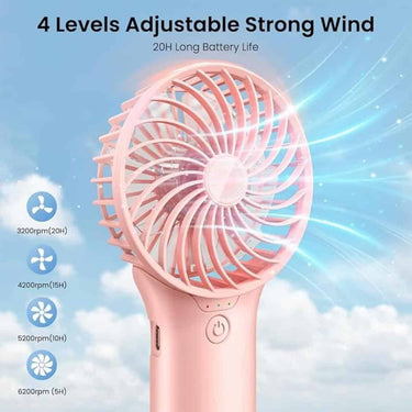 LXINDIA FANS Verilux Mini Portable Fan with Mirror (Pink)