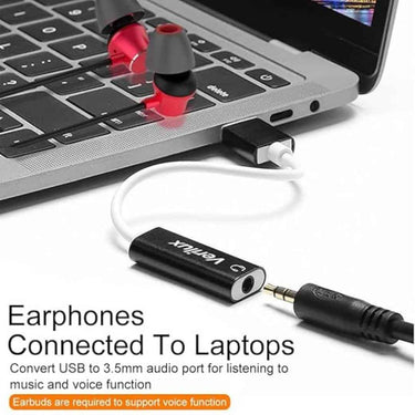 LXINDIA Sound Card ‎Verilux USB Sound Card for Laptop PC Compatible with PS5