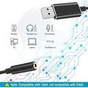 LXINDIA Sound Card ‎Verilux USB Sound Card USB to 3.5mm Jack USB Audio Adapter