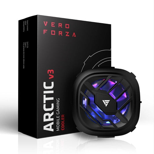 LX INDIA Mobile phone cooler Vero Forza Arctic V3 Mobile Cooler for Gaming  Magsafe Compatible  Extreme Rapid Cooling  Ultra Quiet 7 Blade Fan  Phone Cooler (iPhone/Android)