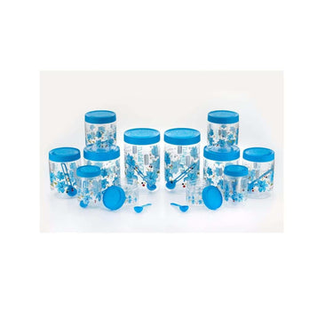 LXINDIA Containers Vetalic Plastic Containers(Set of 12 blue)