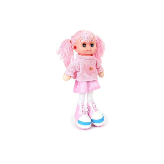 LXINDIA Toys VGRASSP Beautiful Hair Cute Doll Toy with Light and Music (Pink)