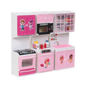 LXINDIA Toys VGRASSP Sound and Light Up Stove Interactive Kitchen Set (Pink)