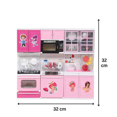 LXINDIA Toys VGRASSP Sound and Light Up Stove Interactive Kitchen Set (Pink)